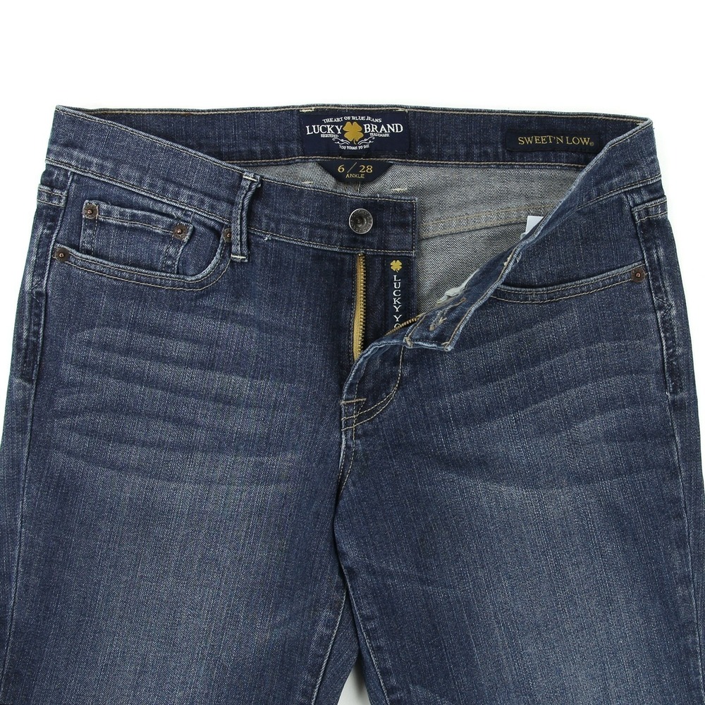 Lucky Brand Womens Sweet N Low Bootcut Ankle Jeans Sz 6 / 28 (31 x 30) Med Denim - Picture 4 of 9